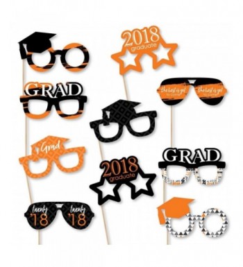 Orange Grad Glasses Paper Graduation