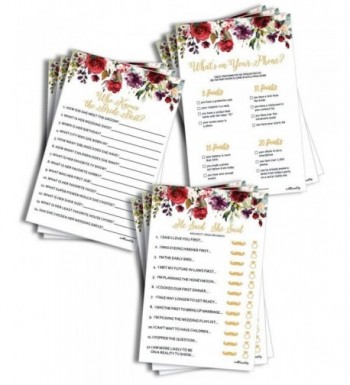 Burgundy Marsala Bridal Shower 150 sheets