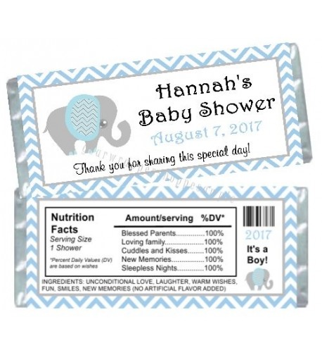 Personalized Elephant Shower Wrappers Favors