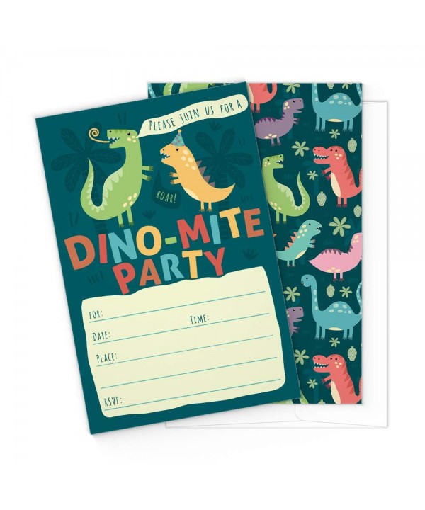 Dinosaur Kids Party Invitation Cards
