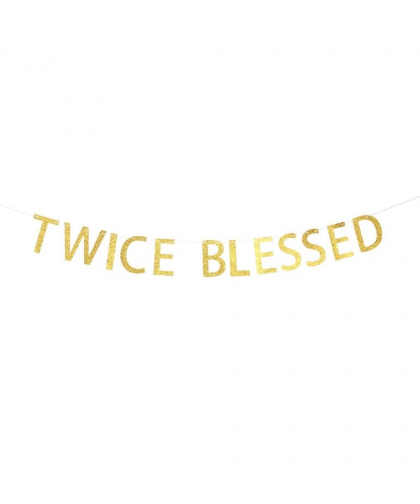 INNORU Twice Blessed Glitter Banner