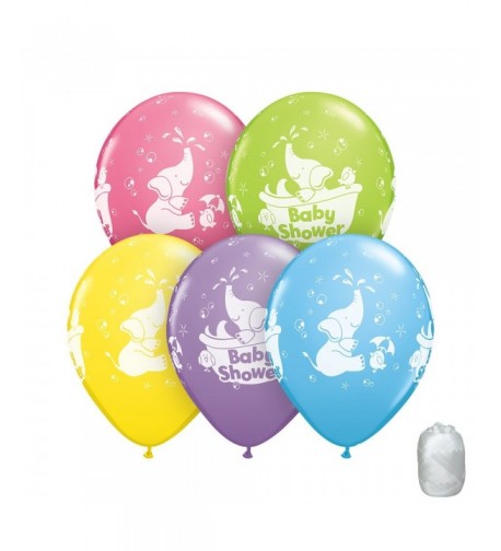 Shower Elephants Balloons Matching Ribbons