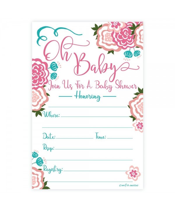 Sweet Blooms Shower Invitations Envelopes