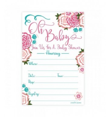 Sweet Blooms Shower Invitations Envelopes