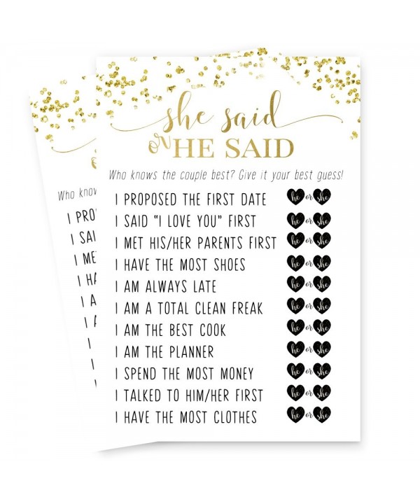 Abstract Bridal Shower Games Cards