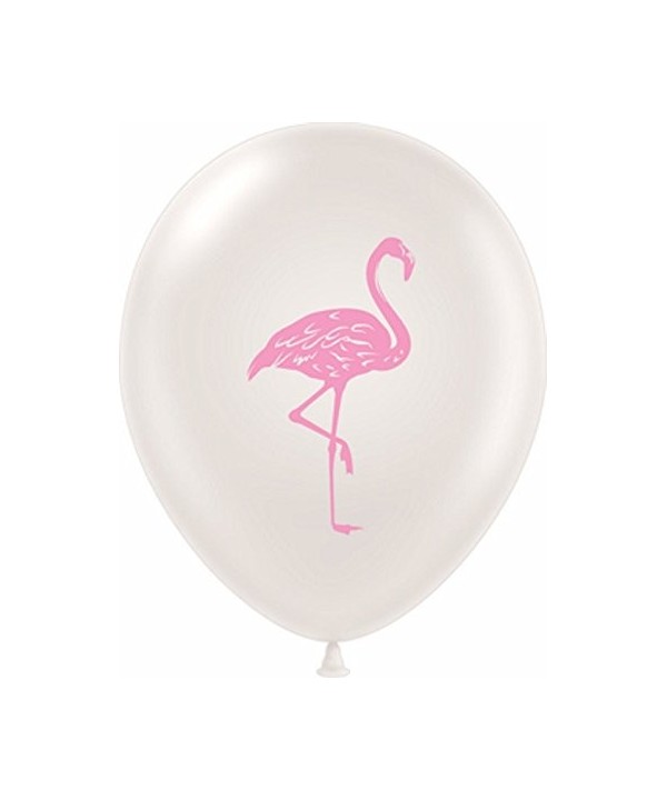 Flamingo Balloon Pearl White Biodegradable