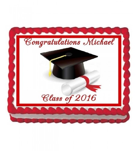 Graduation Edible Frosting Cake Topper