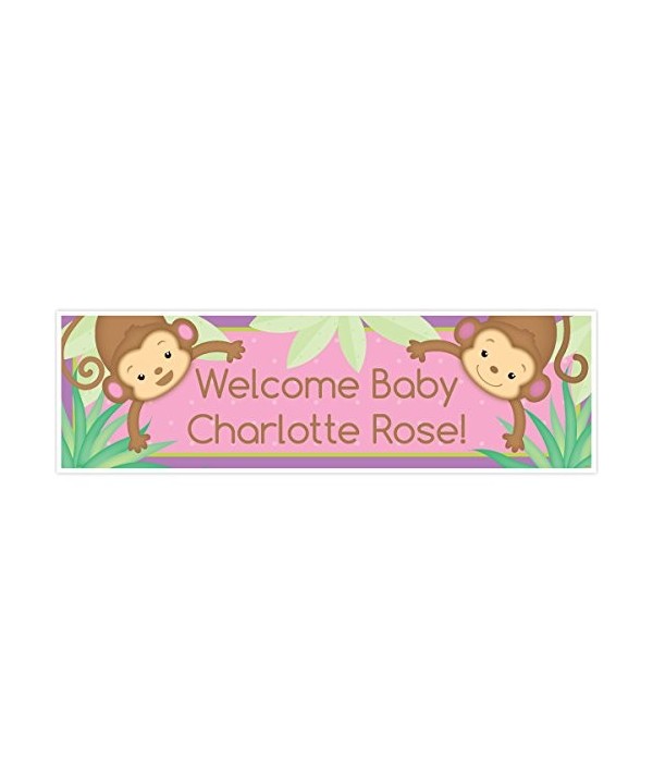 Monkey Shower Large Personalized Banner