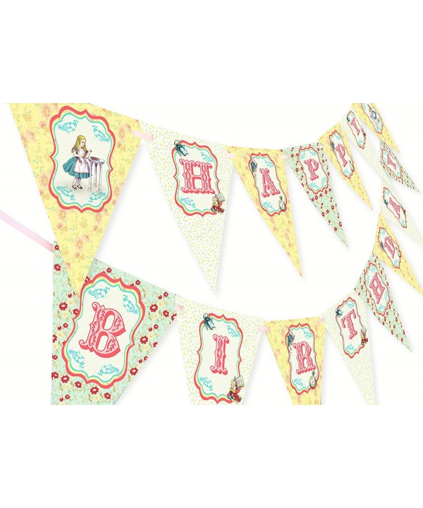 Alice Wonderland Happy Birthday Banner