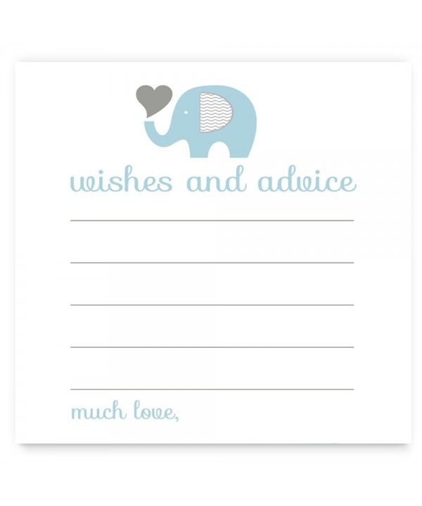 Elephant Advice Cards Boys Shower