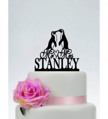 Penguin Personalized Silhouette Wedding Decortions