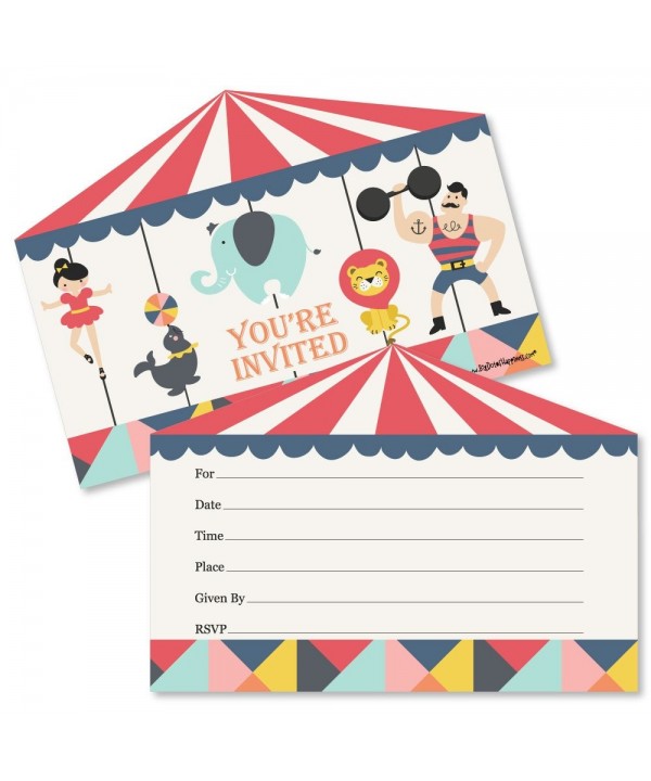 Carnival Fill Invitations Invitation Envelopes