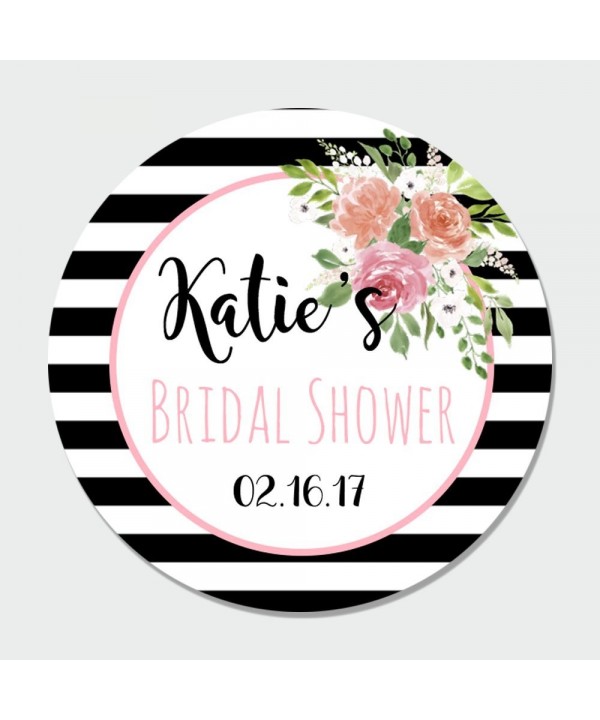 Customized Floral Bridal Shower Stickers