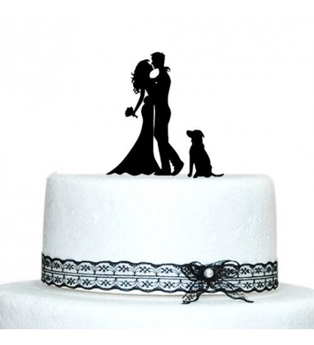 Buythrow Bride Silhouette Wedding Topper