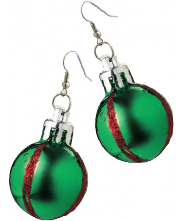 Rubies Costume Green Christmas Earrings