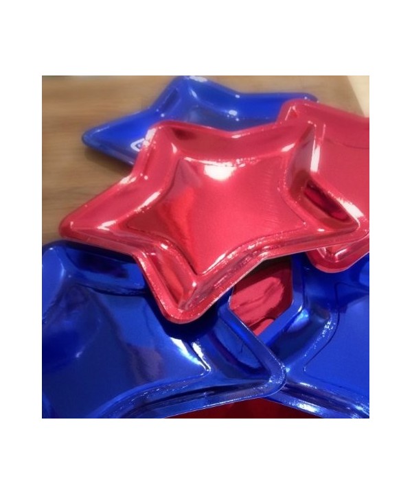 Shaped Shiny Patriotic Paper Plates