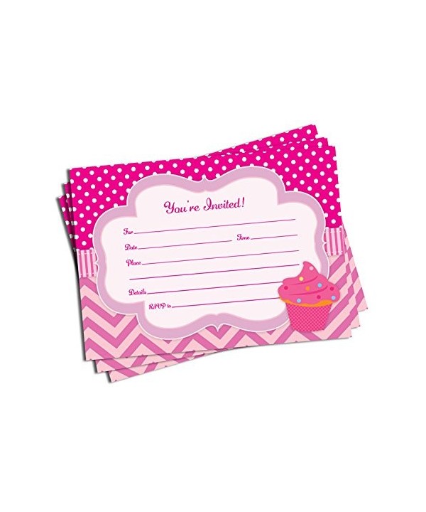 Pink Cupcake Invitations Envelopes Large