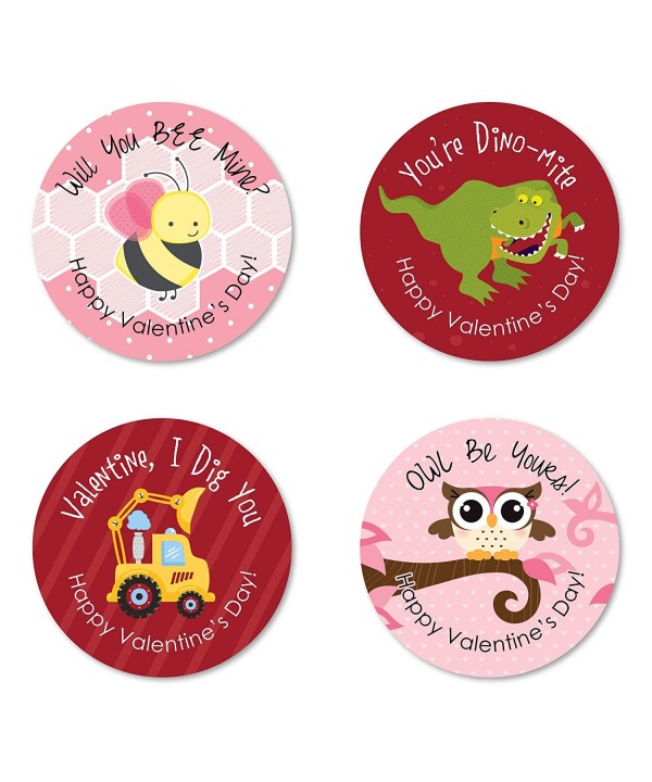 Valentines Day Assorted Circle Sticker