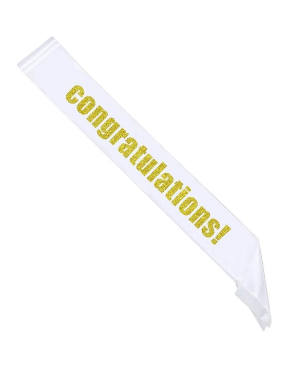 Congratulations Sash White Celebration Supplies