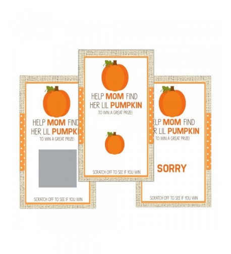 Scratch Cards Shower Pumpkins SCF001