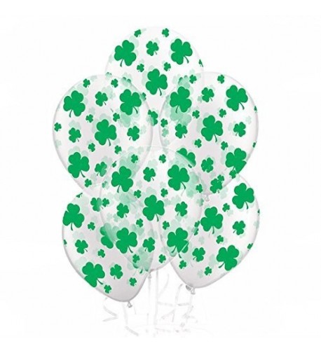 Patricks Latex Crystal Shamrocks Balloons