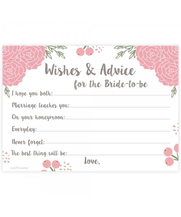 Blossoms Floral Bridal Wishes Activity