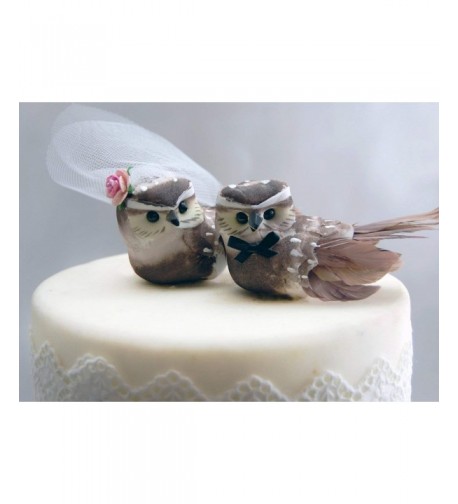 Owl Cake Topper Cocoa Brown