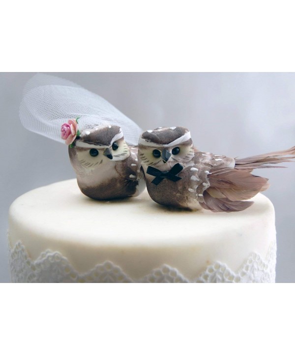 Owl Cake Topper Cocoa Brown